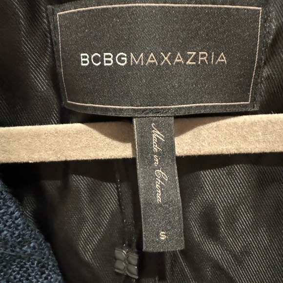 BCBG MaxAzria bolero jacket in navy linen tweed - Picture 4 of 9